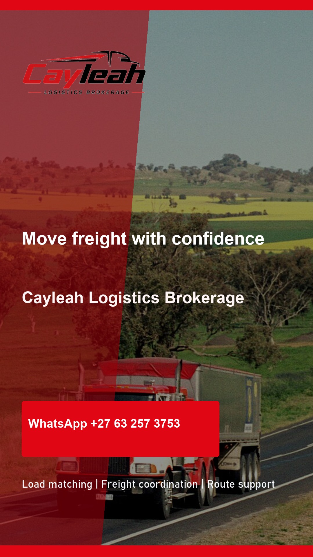 Cayleah WhatsApp status advert